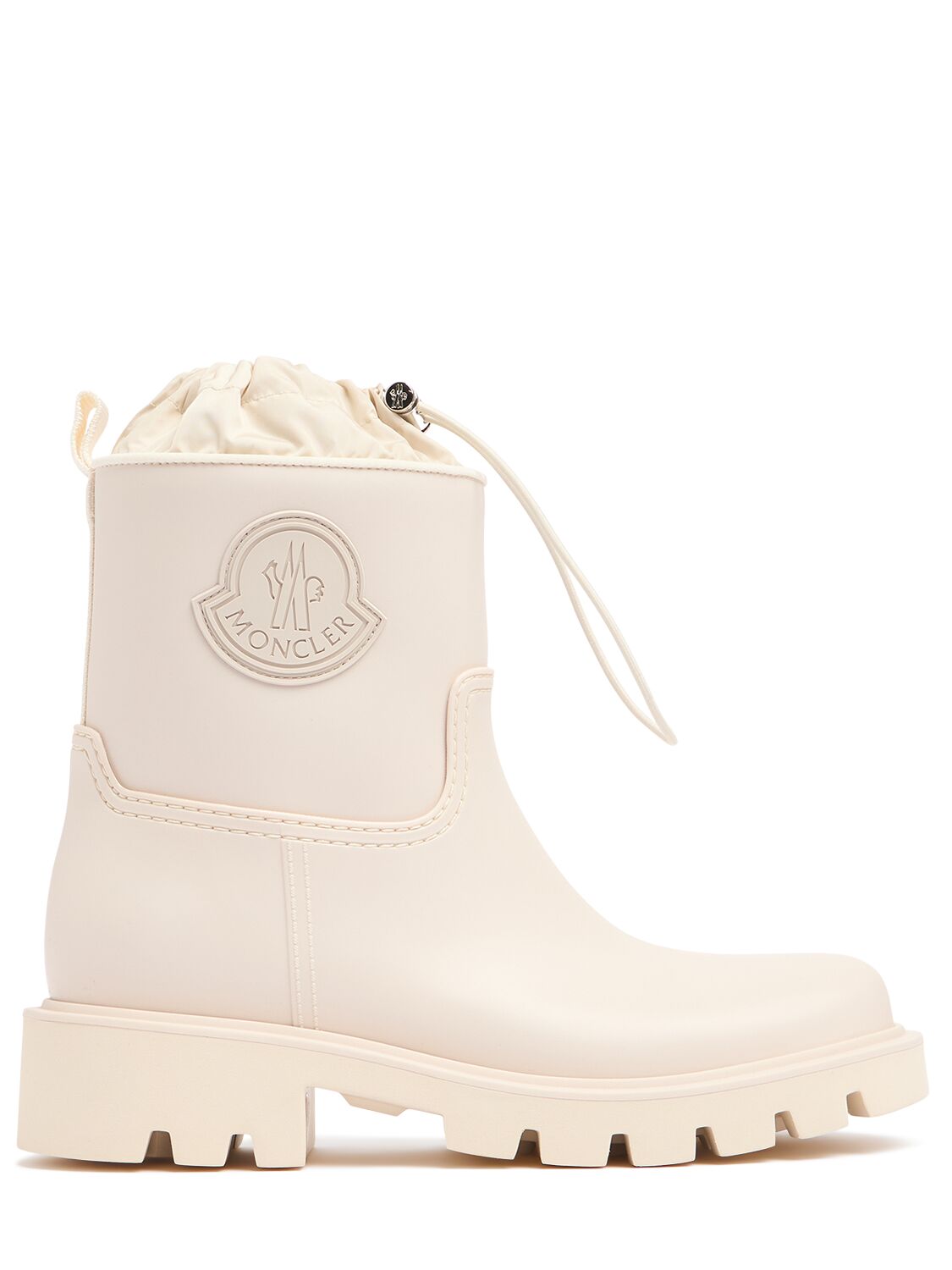 Moncler Kickstream Rubber Rain Boots In White