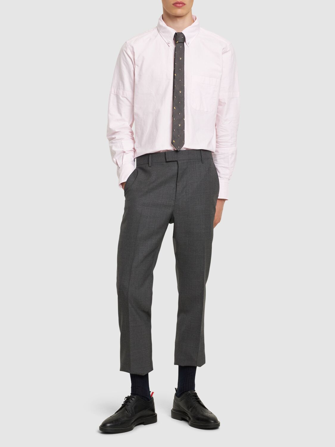 Shop Thom Browne Straight Fit Button Down Shirt In Lt Pink