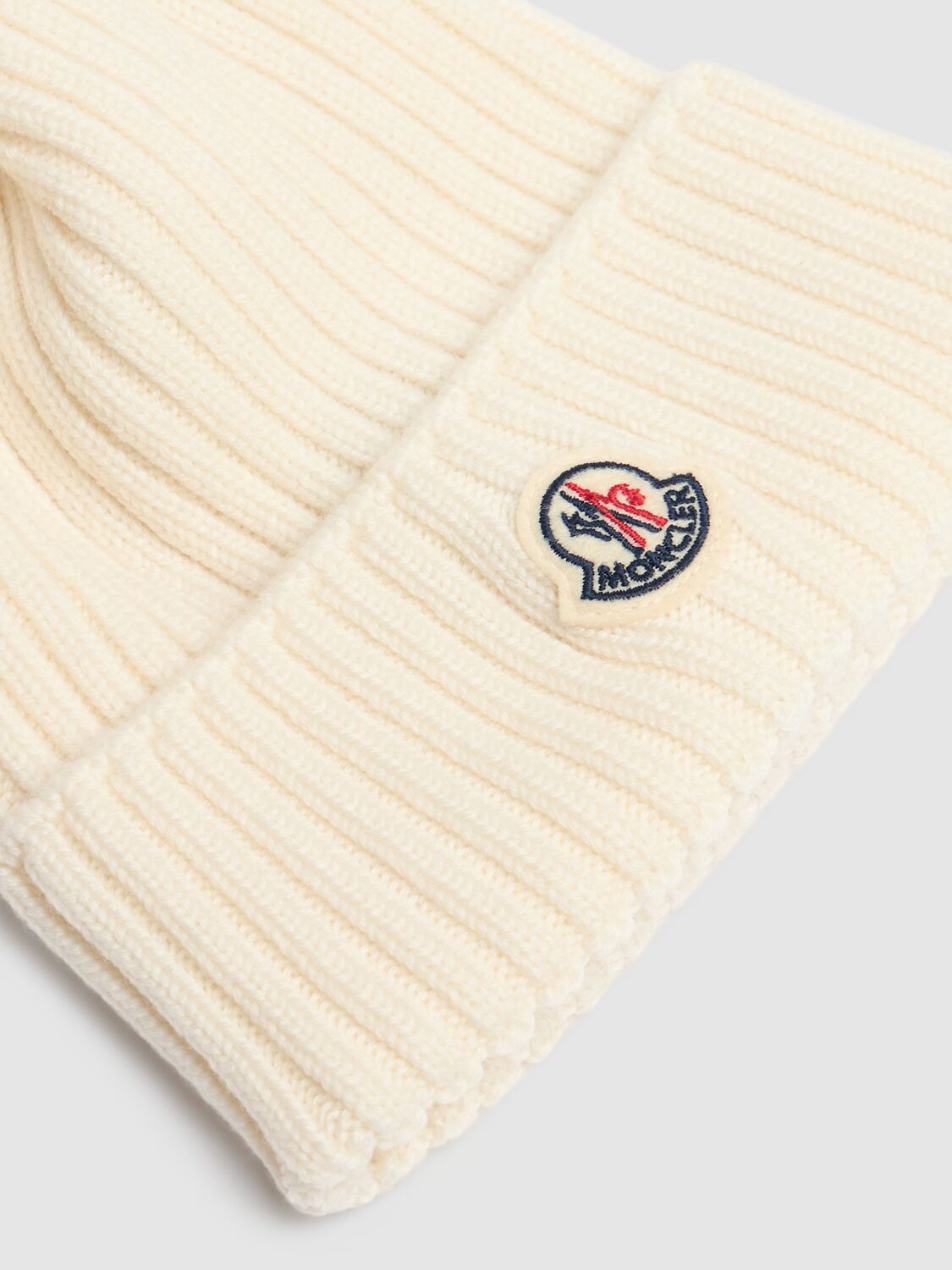 Shop Moncler Extrafine Wool Beanie In Snow White