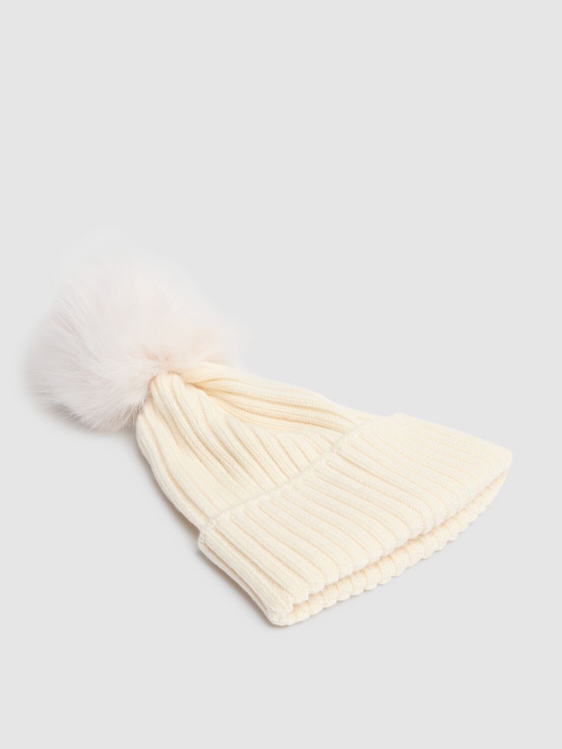 Shop Moncler Extrafine Wool Beanie In Snow White