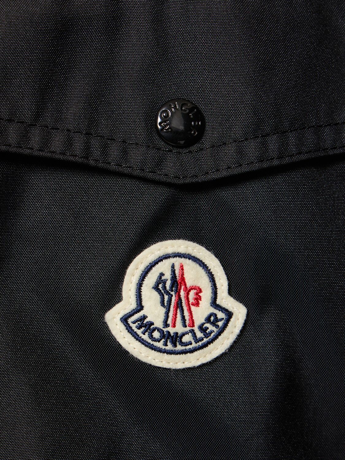 Shop Moncler Adhemar Nylon Long Parka In Black