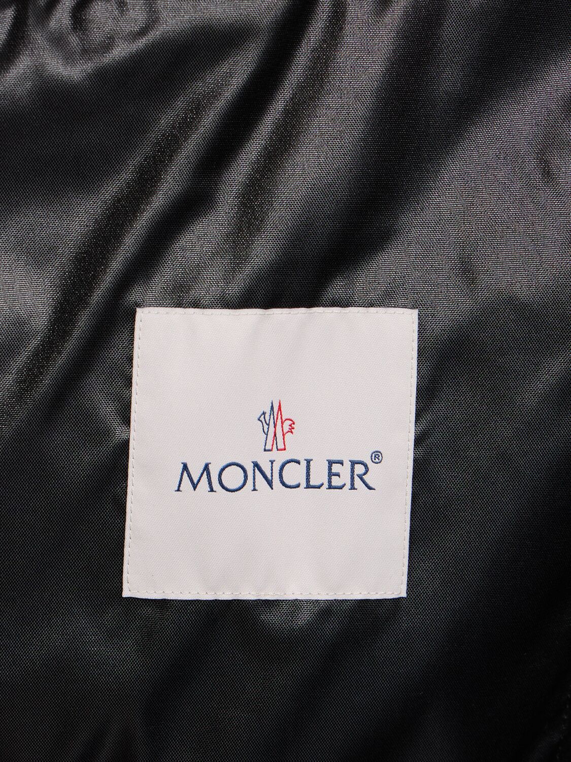 Shop Moncler Adhemar Nylon Long Parka In Black