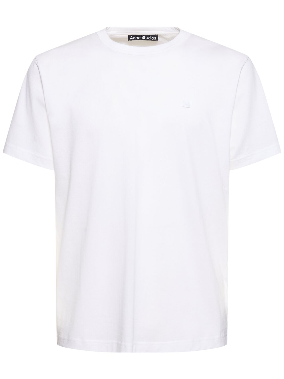 Acne Studios Nash Face M Short Sleeve Regular T-shirt In Optic White