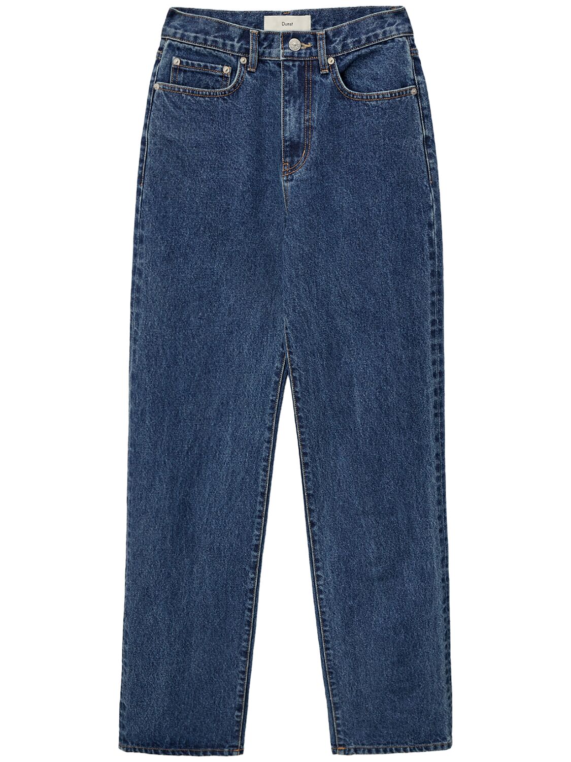 Dunst Essential Straight Full Length Jeans In Blue