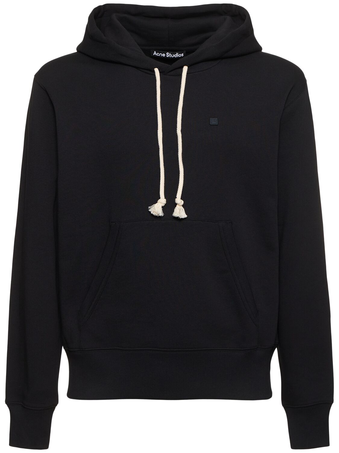 Shop Acne Studios Fairah Hood X M Face Regular Fit Hoodie In Black