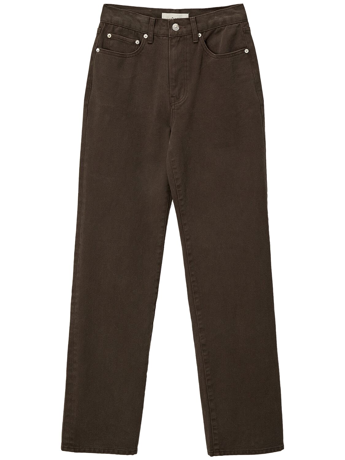 Dunst Essential Straight Full Length Jeans In Brown