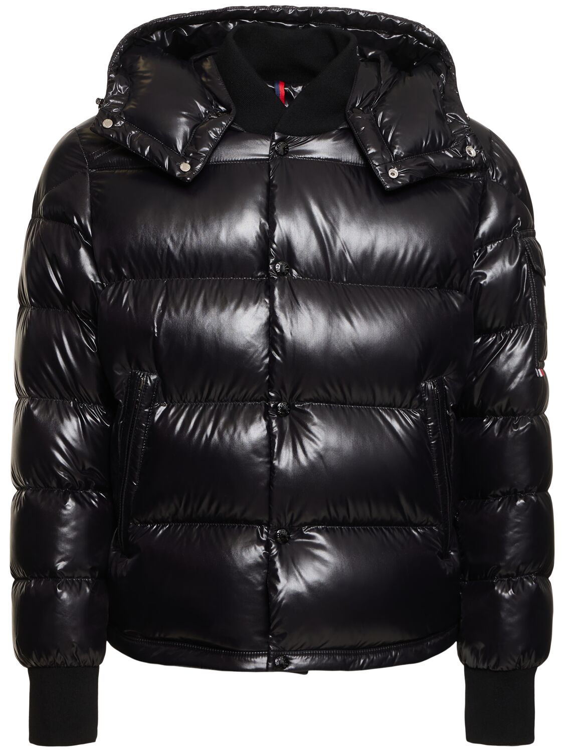 Shop Moncler Maljasset Nylon Down Jacket In Black