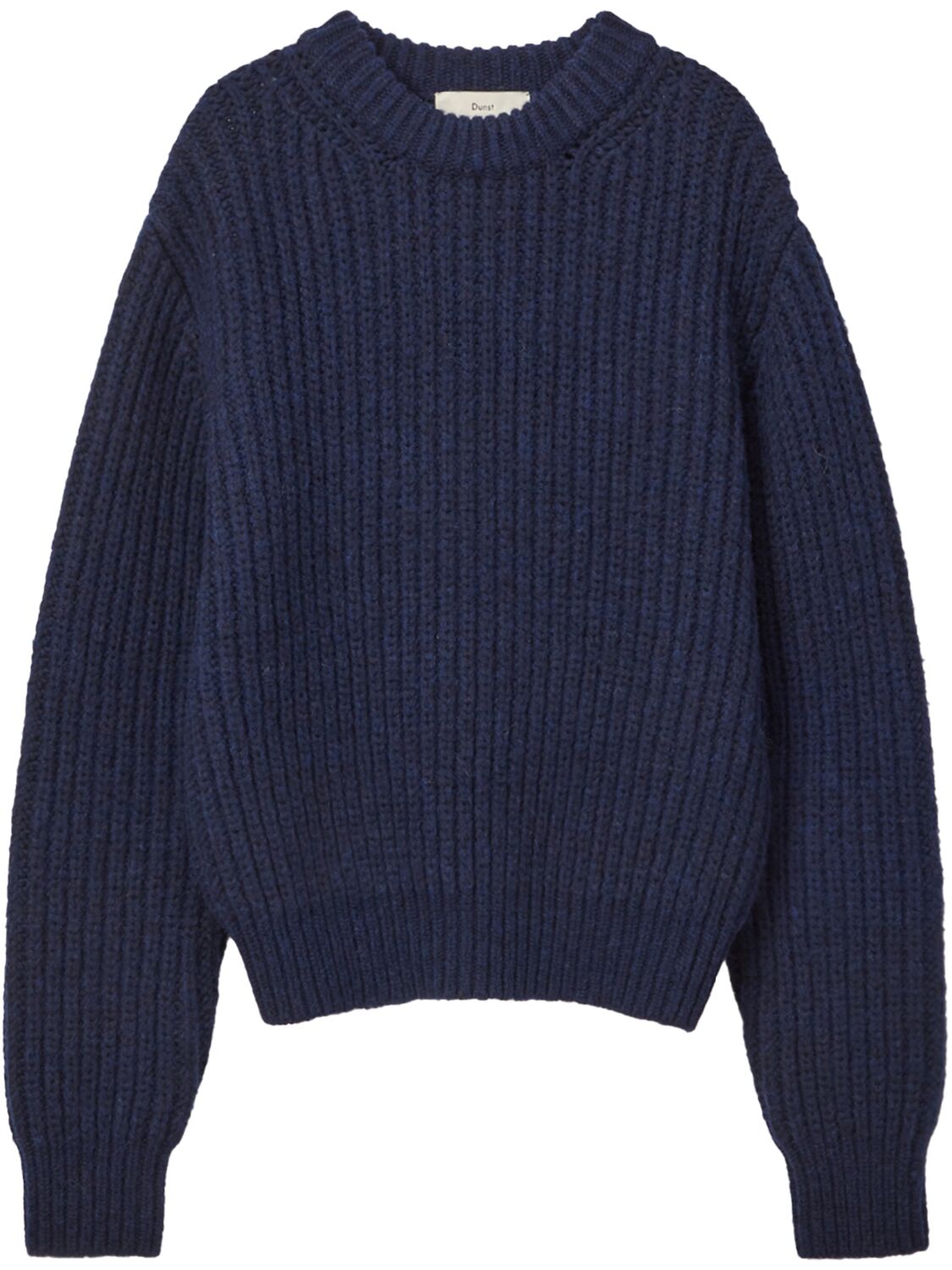 Dunst Unisex Intarsia Knit Crewneck Sweater In Blue