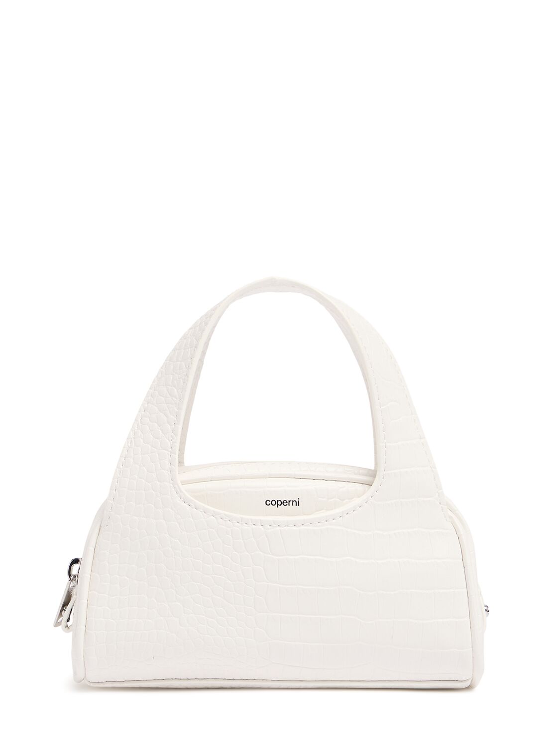 Coperni Small Faux Leather Top Handle Bag In White