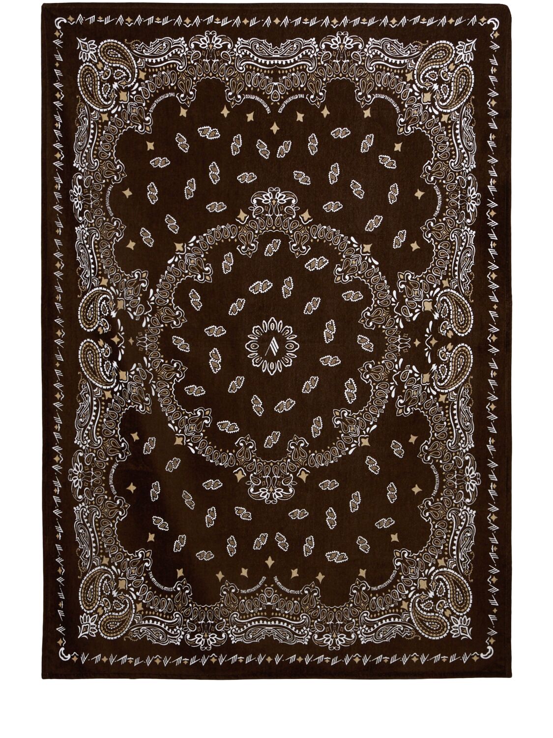 Attico Terry Printed Cotton Beach Towel In Downtown Brown