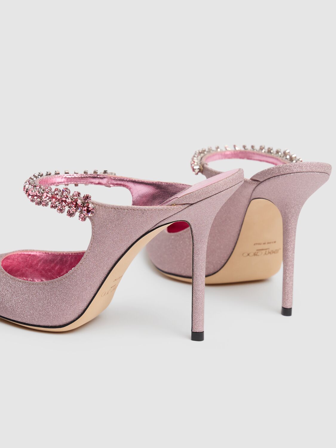 Shop Jimmy Choo 100mm Bling Glittered Pumps In Rose/pink Mix