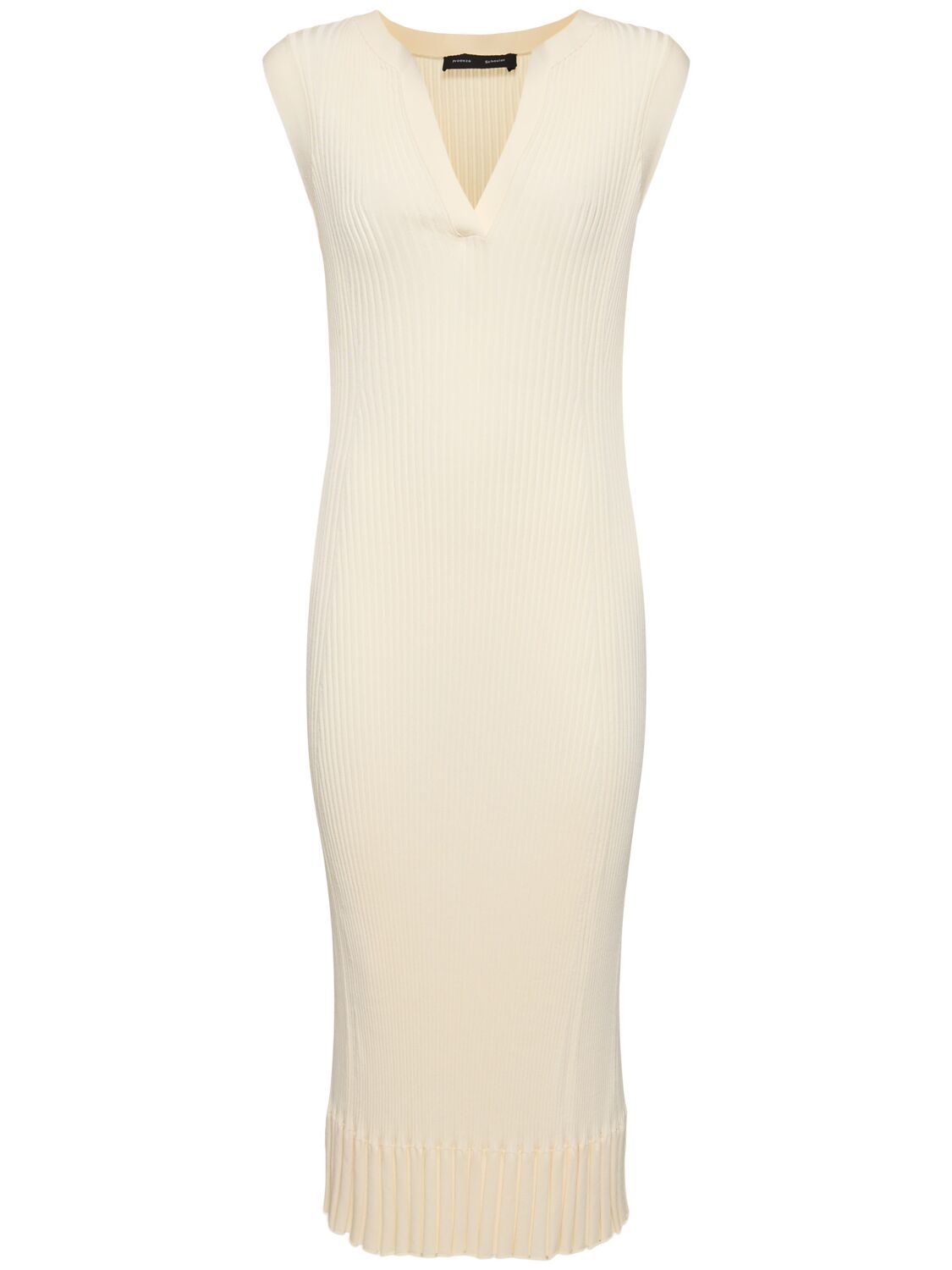 Proenza Schouler Tatum Knit Midi Dress In Ivory