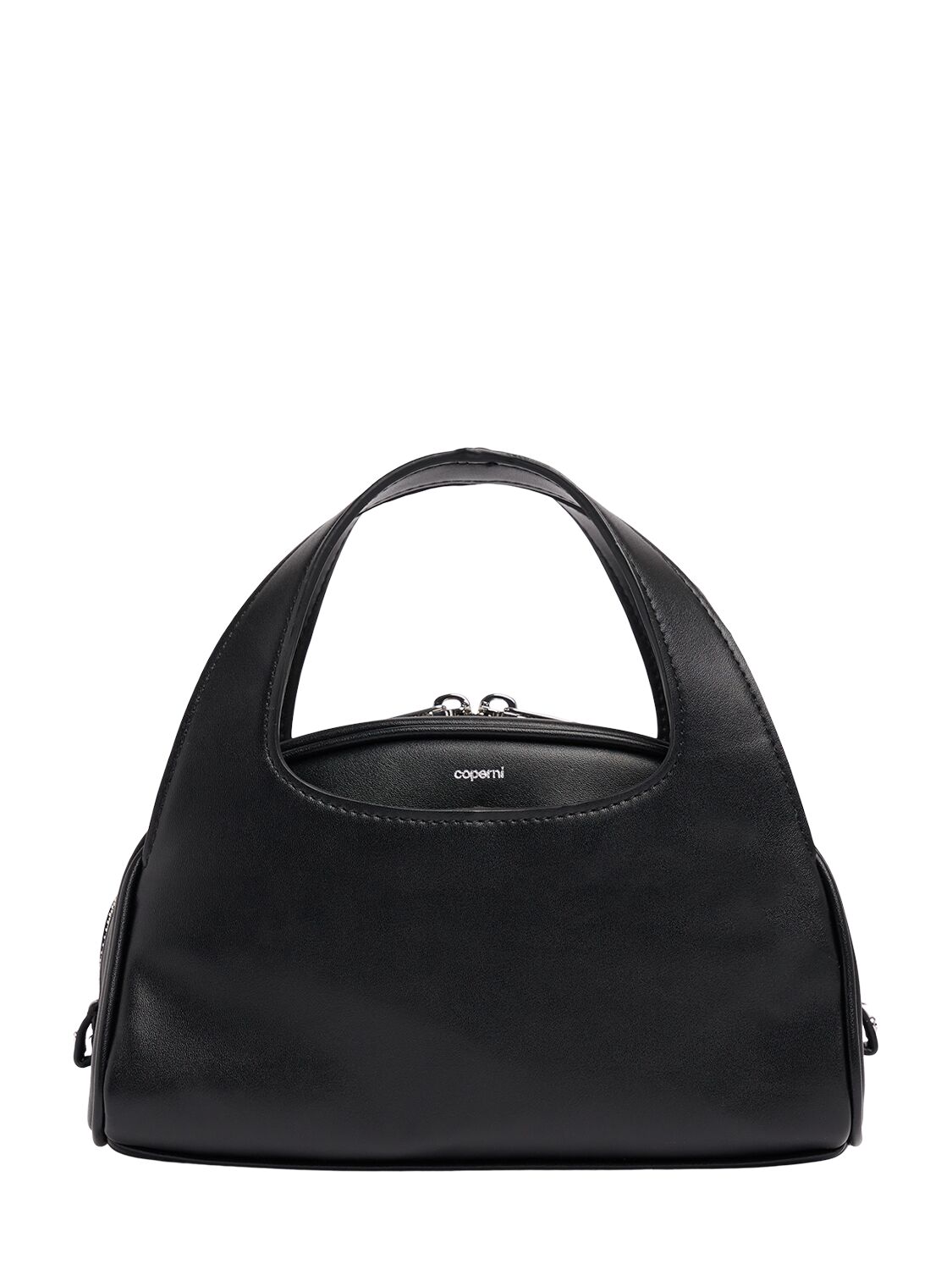 Coperni Medium Faux Leather Top Handle Bag In 黑色