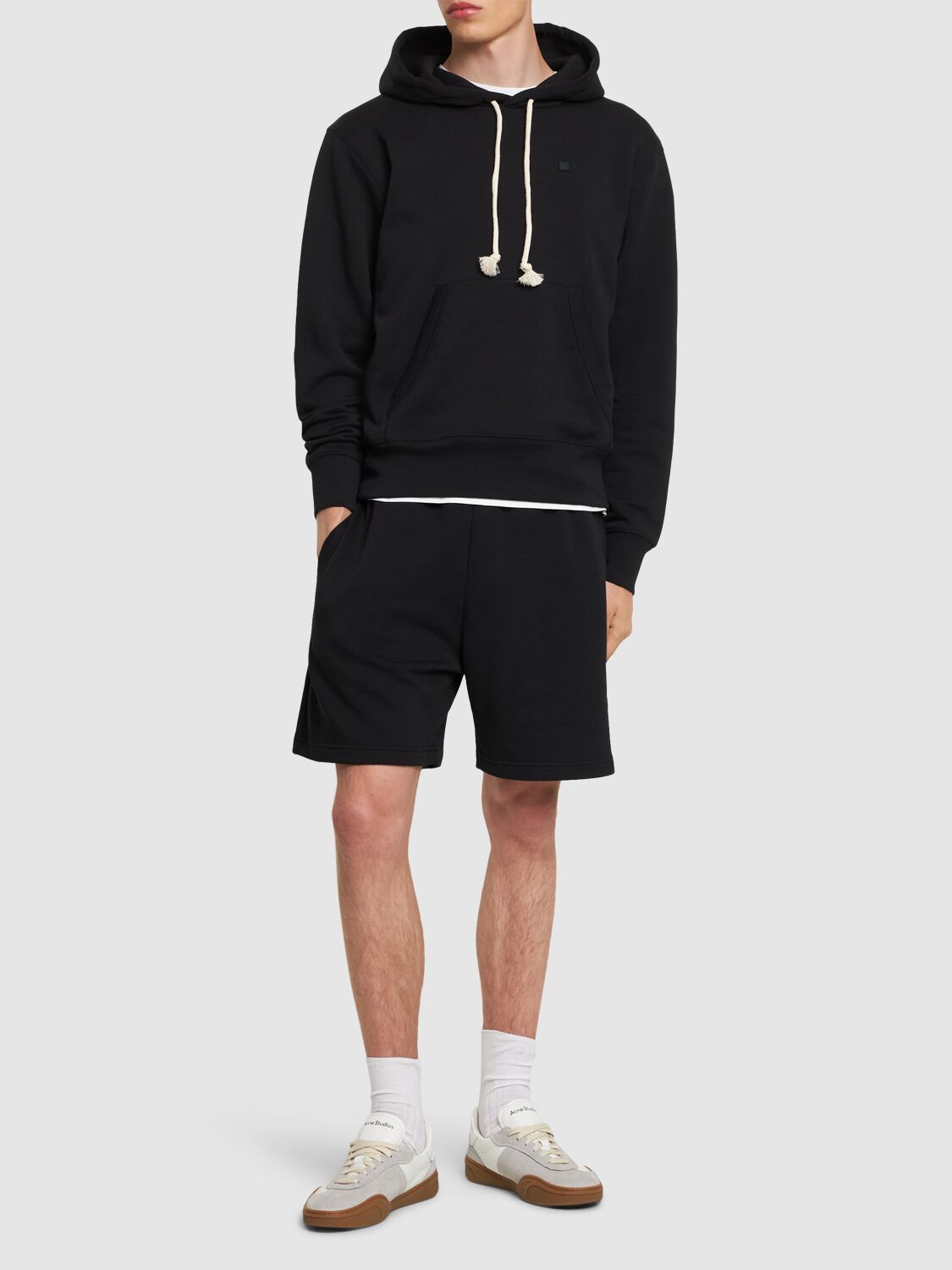 Shop Acne Studios Fairah Hood X M Face Regular Fit Hoodie In Black