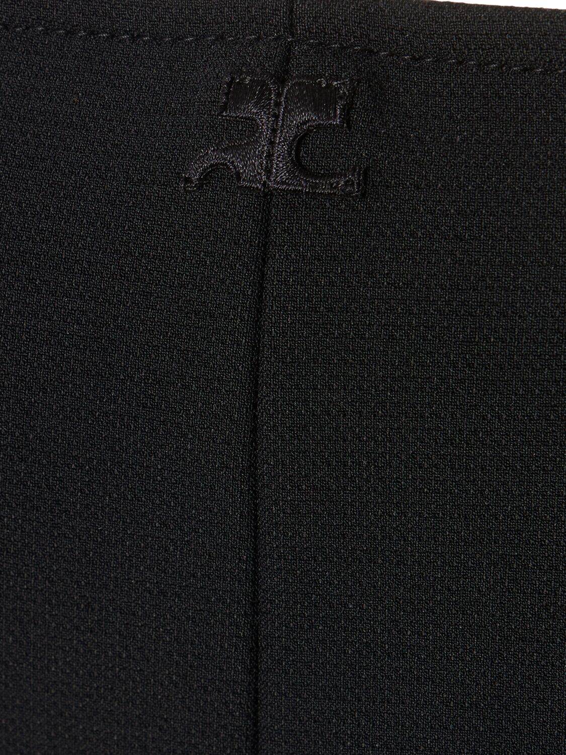 Shop Courrèges Ellipse Heritage Crepe Tailored Jacket In Black