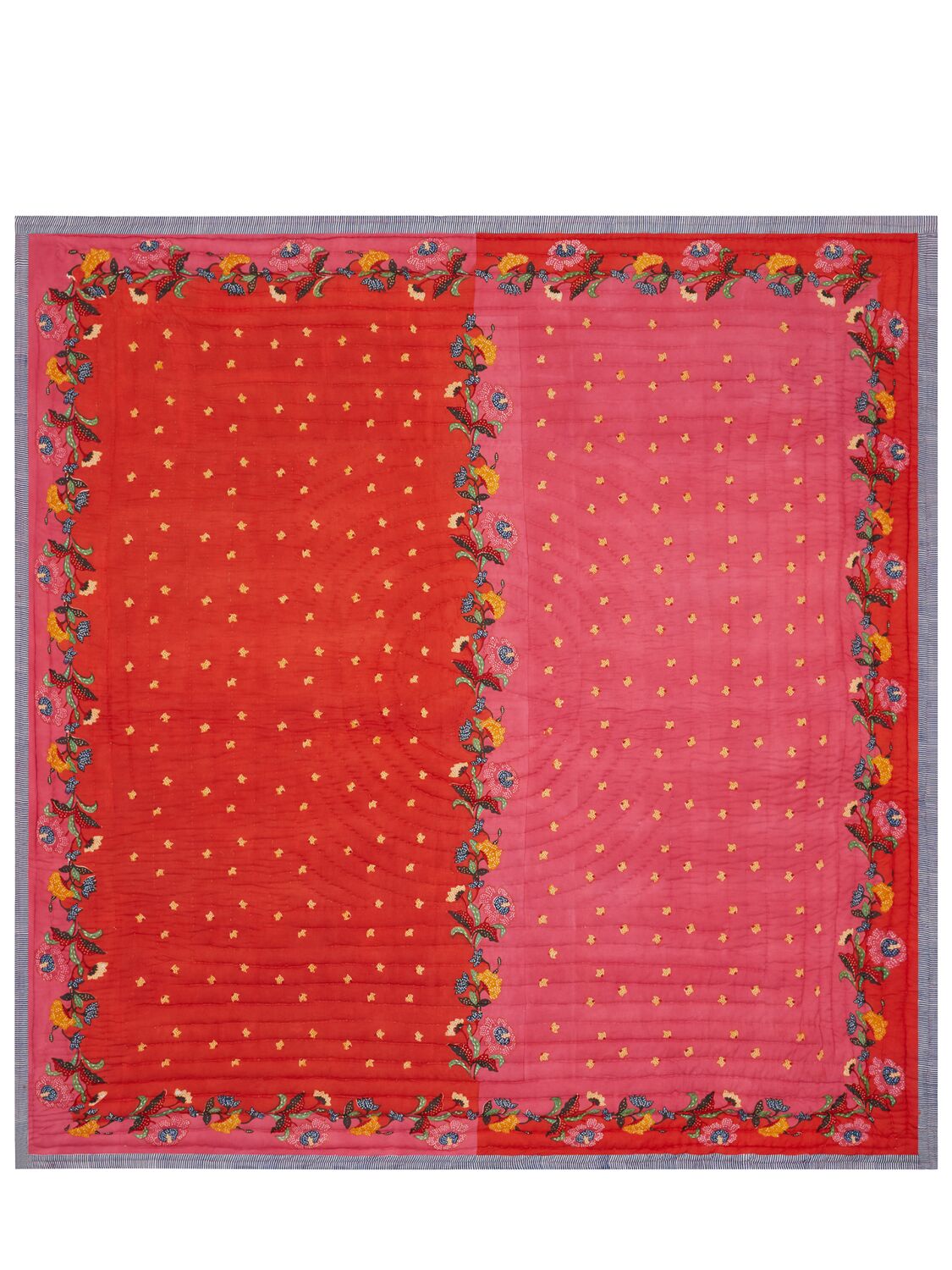 Lisa Corti Indonesian Red Rose Cotton Muslin Quilt