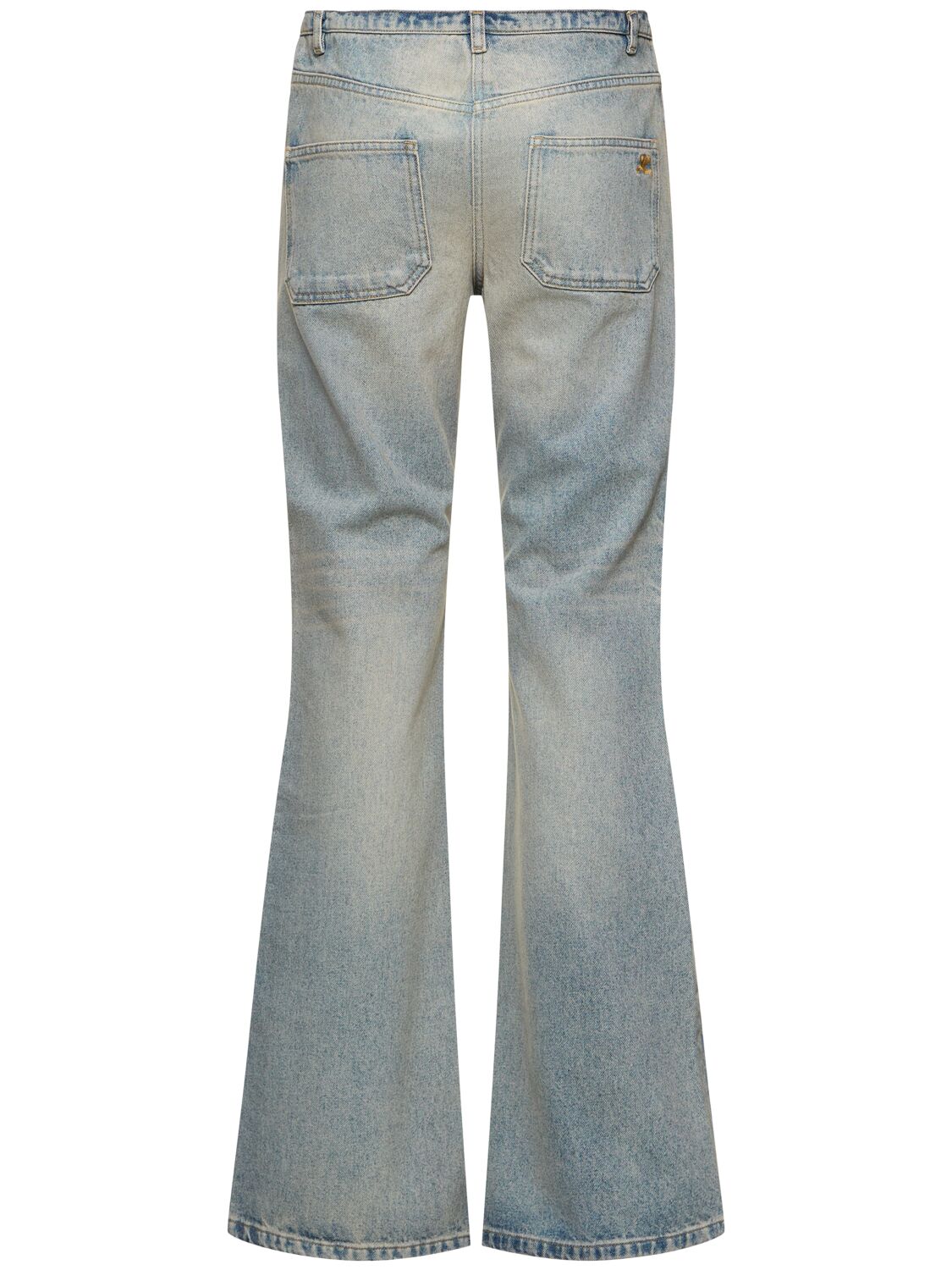 Shop Courrèges Relaxed Denim Bootcut Pants In Blue