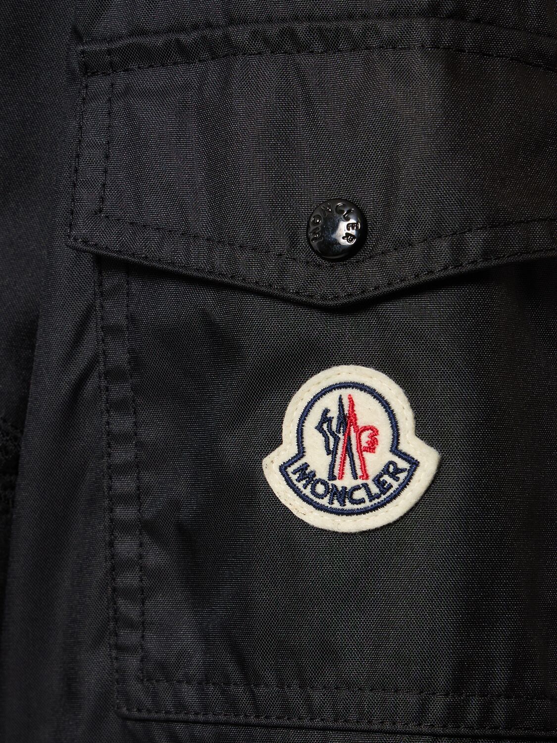 Shop Moncler Hemar Windbreaker Nylon Parka In Black