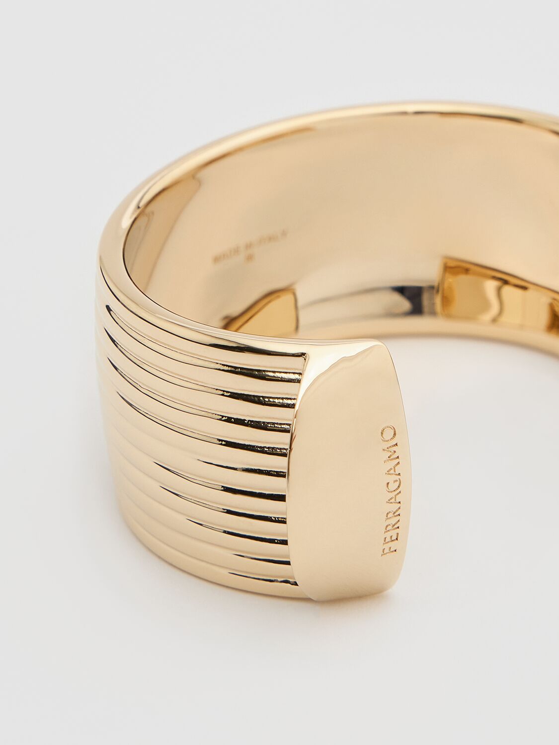 Shop Ferragamo Gancio 80 Cuff Bracelet In Gold