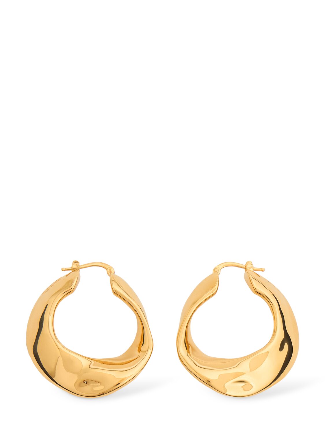Jil Sander Small Hoop Earrings In Gold