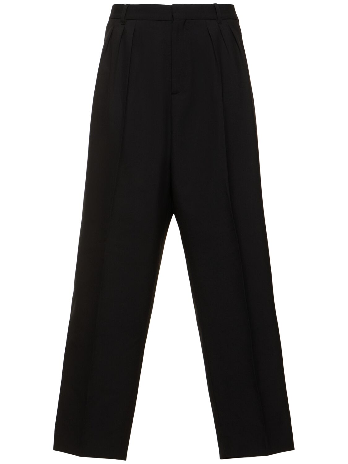 Kenzo Pleated Tailored Wool Pants In Black