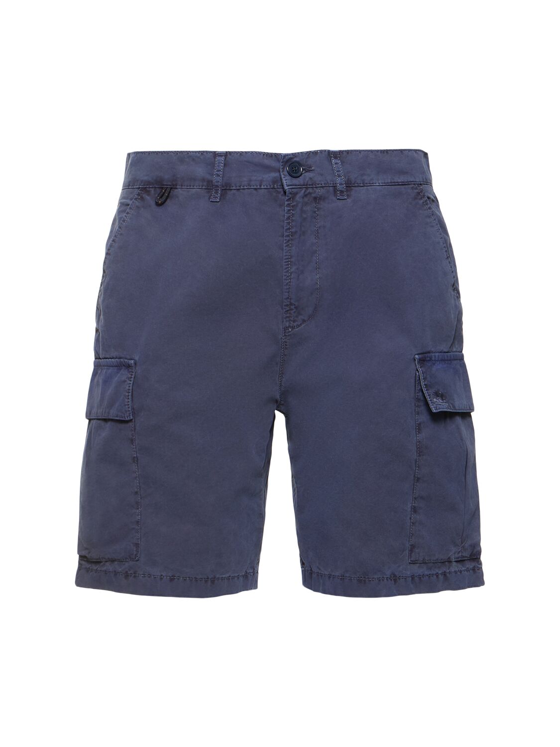 Striped Cotton Poplin Cargo Shorts