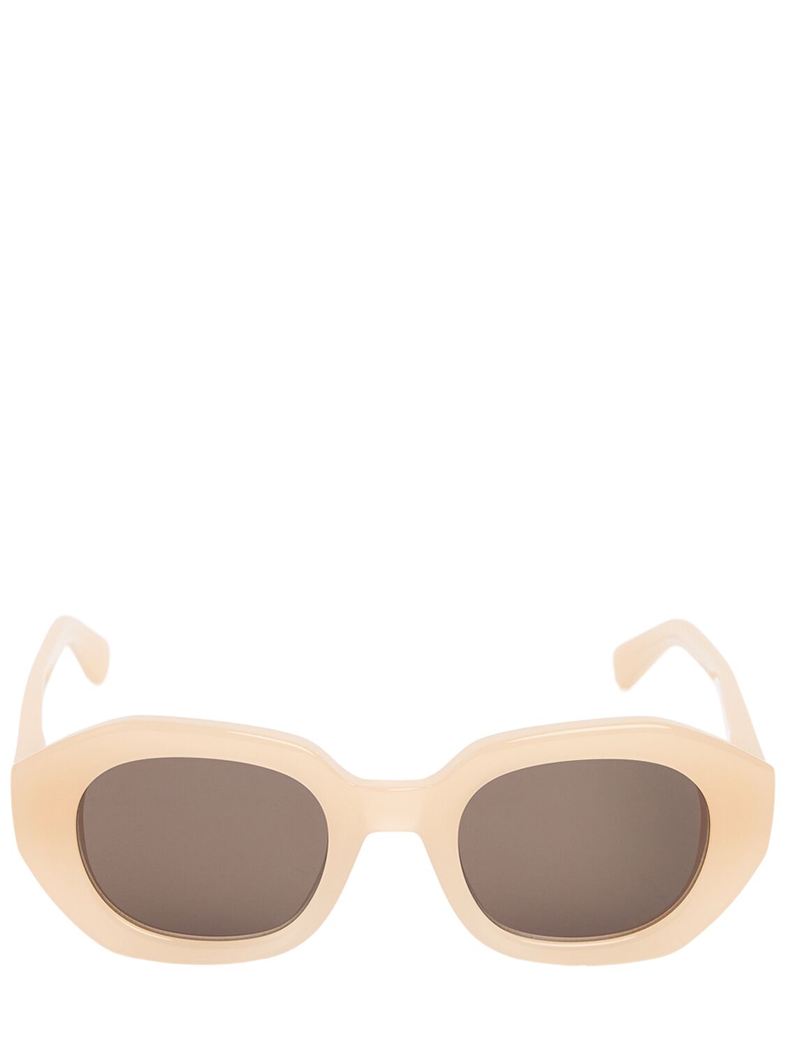 Mykita Satin Bold Squared Acetate Sunglasses In Blonde/shiny Si