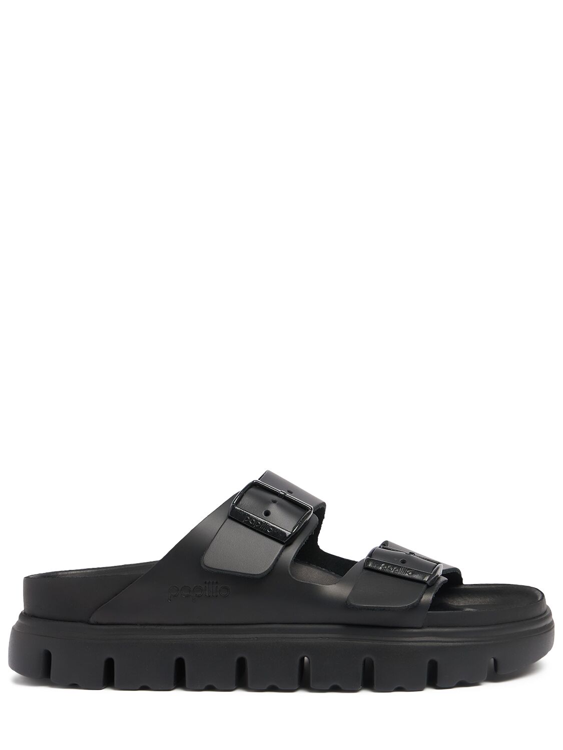 Birkenstock Papillio Exquisite Arizona Chunky Wedges In Black