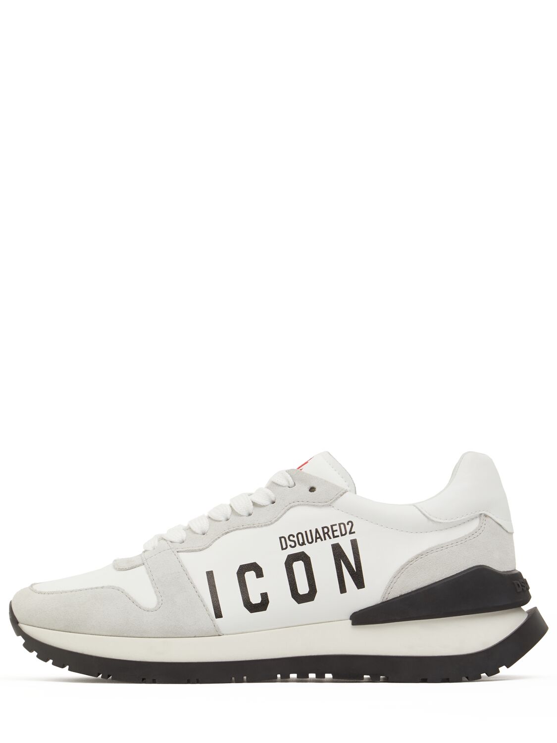 Dsquared2 Icon Logo Running Sneakers In White/black/red