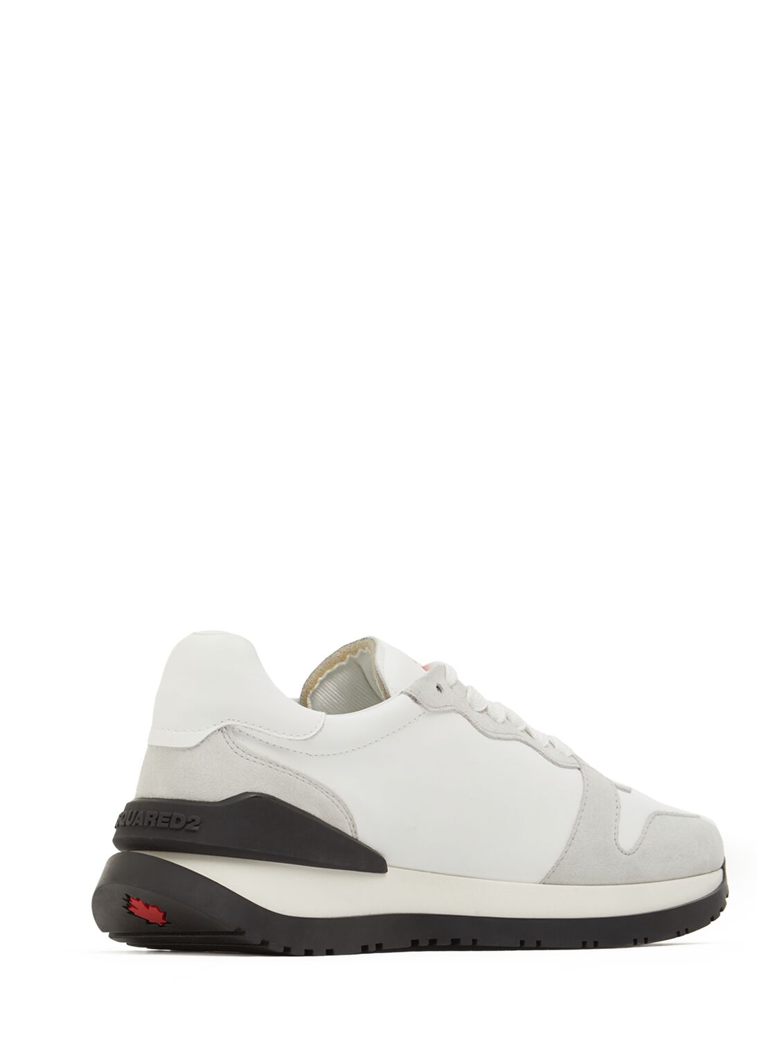 Shop Dsquared2 Icon Logo Running Sneakers In White/black/red