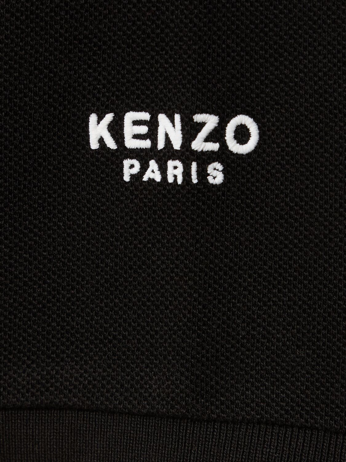 Shop Kenzo Lucky Tiger Slim Fit Cotton Polo In Black