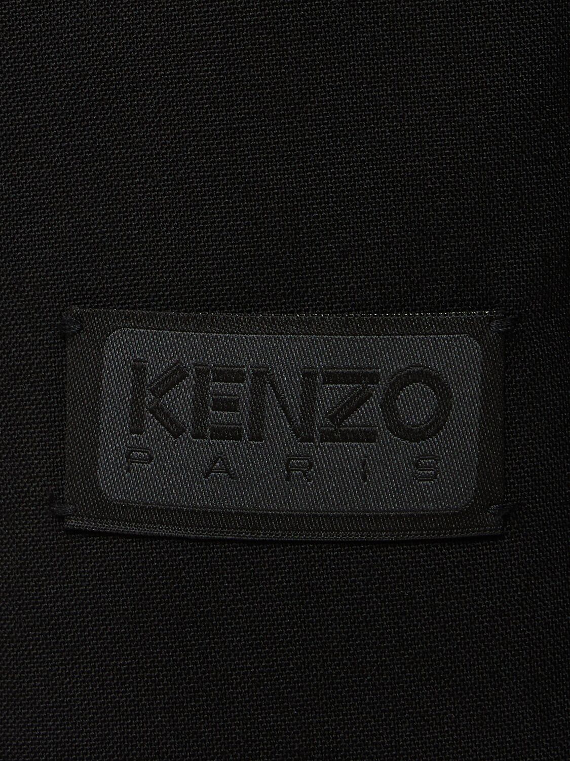 Shop Kenzo Kimono Tailored Wool Jacket In Black