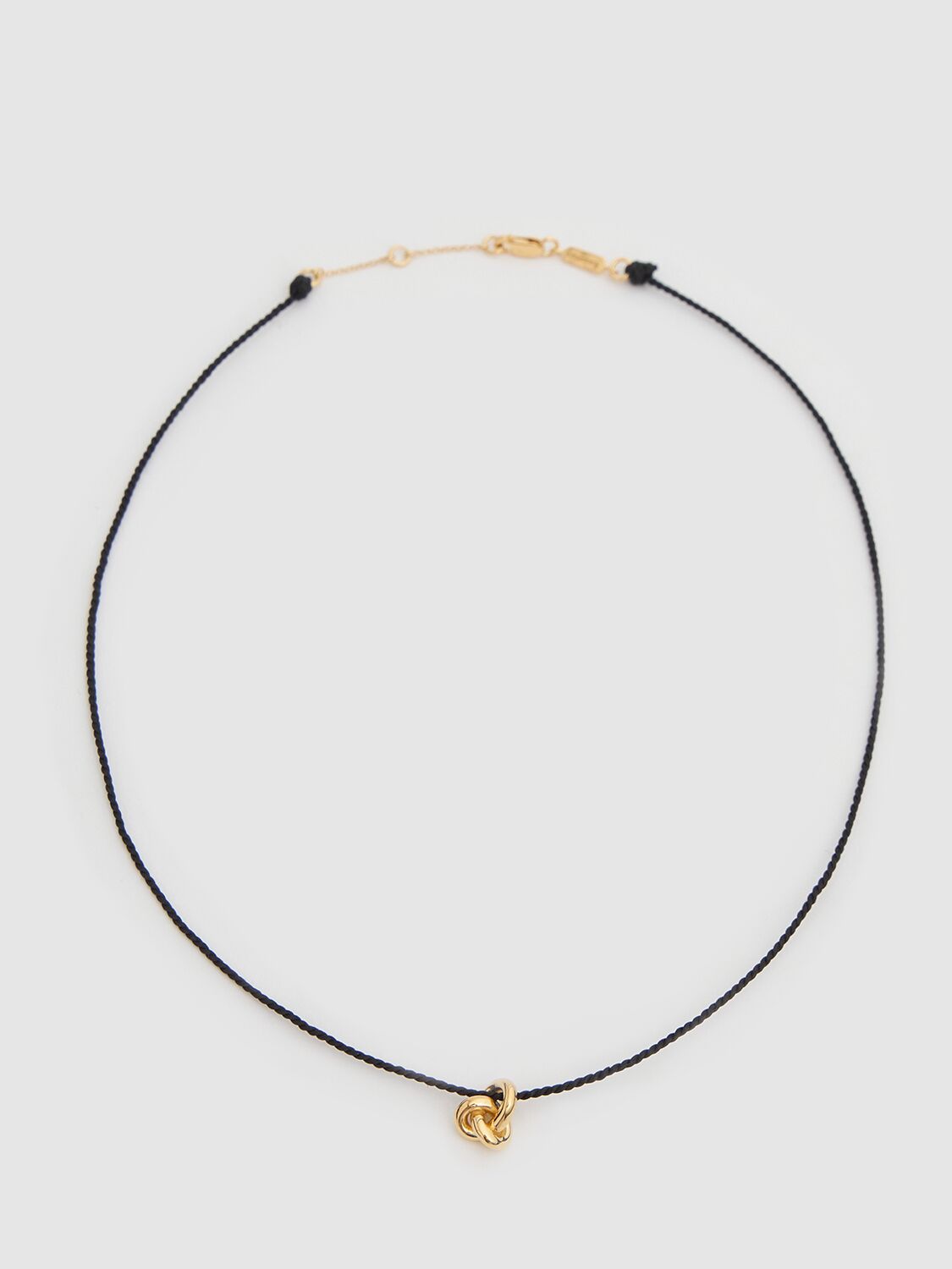 Shop Otiumberg Mini Cord Knot Necklace In Gold