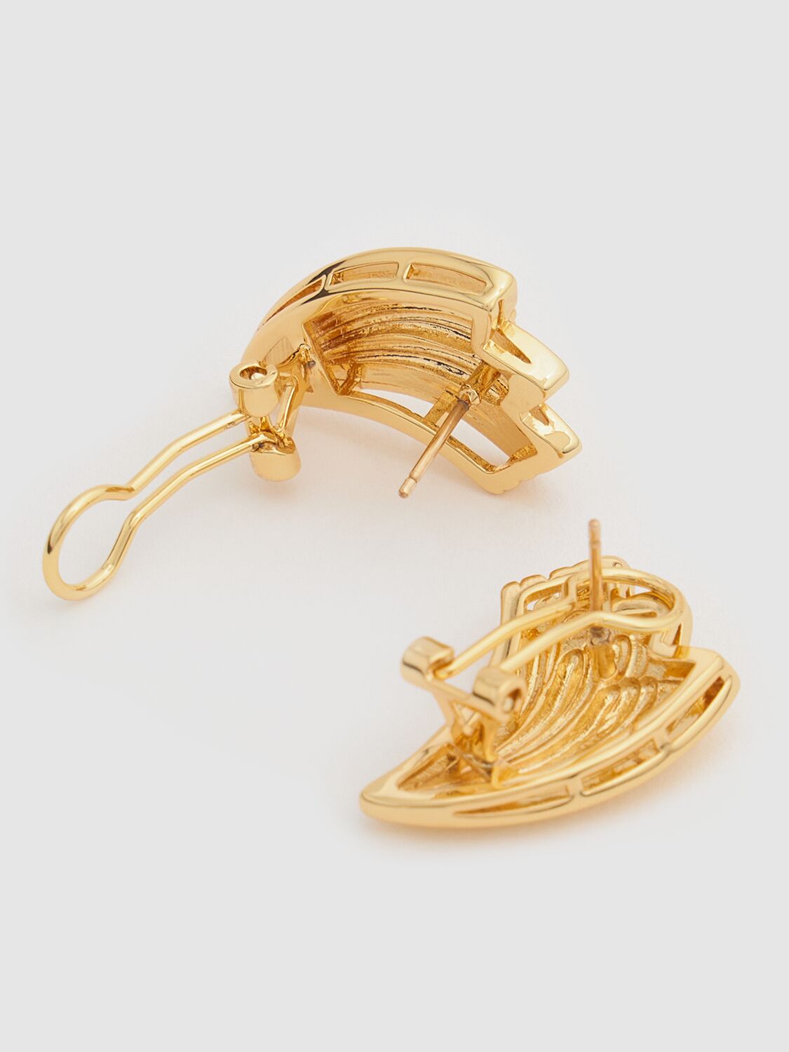 Shop Anine Bing Fan Stud Earrings In Gold