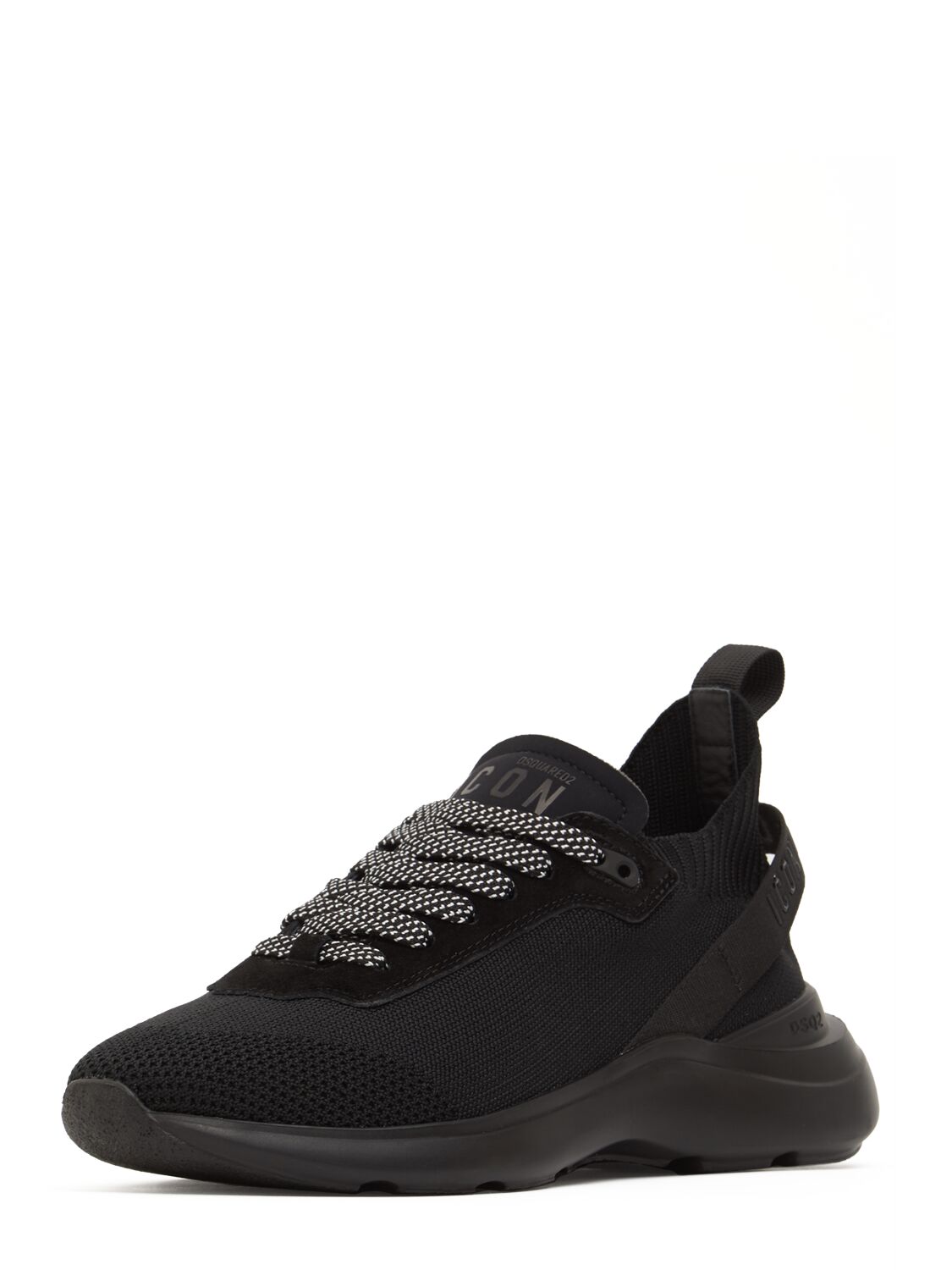 Shop Dsquared2 Icon Fly Logo Sneakers In Black