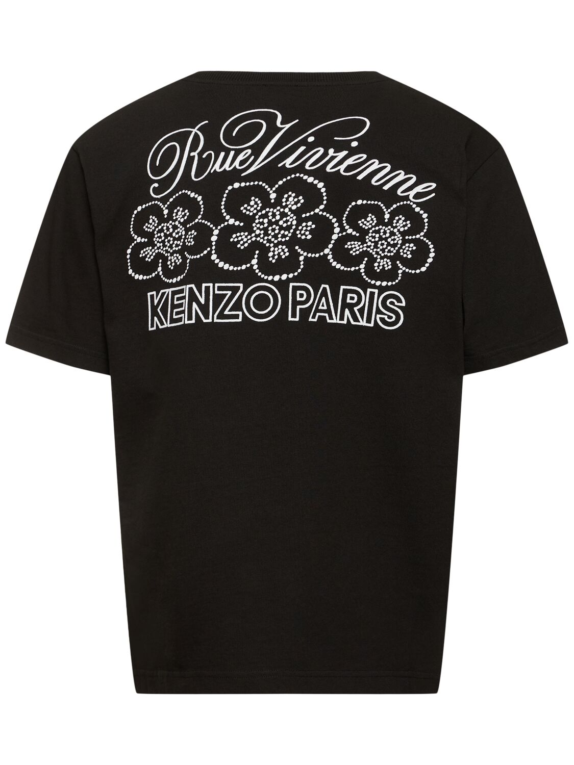 Shop Kenzo Constellation Embellished Cotton T-shirt In Black