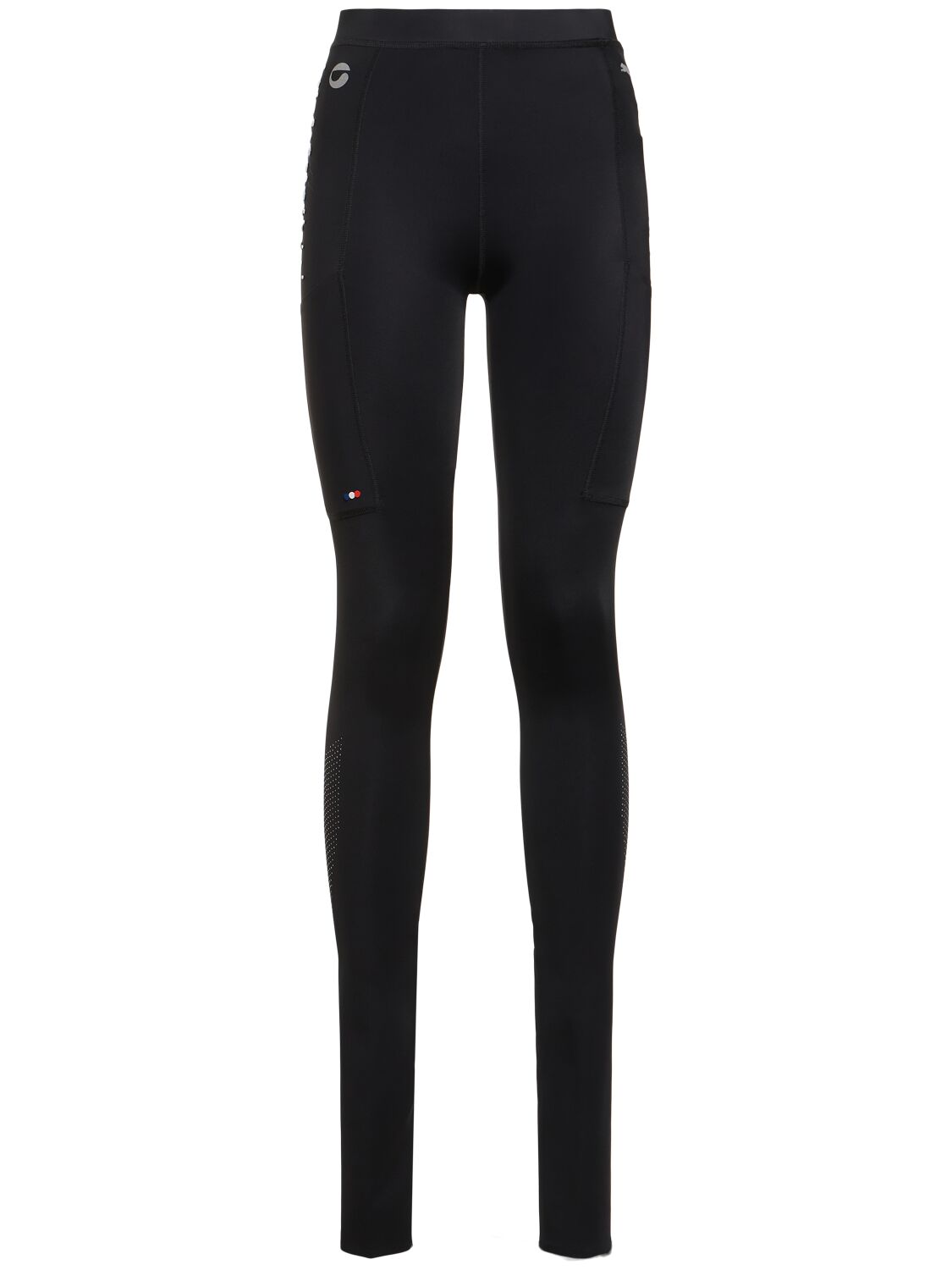 Coperni X Puma Rubberised-logo Leggings In 黑色