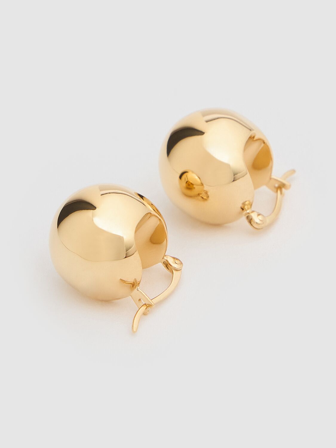 Shop Lie Studio The Ingrid Hoop Earrings In Gold