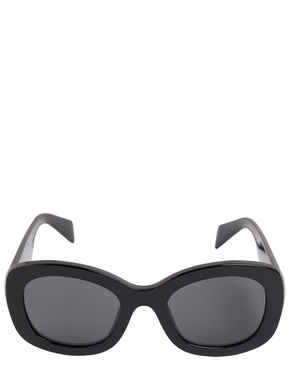 Prada Square Acetate Sunglasses In Black