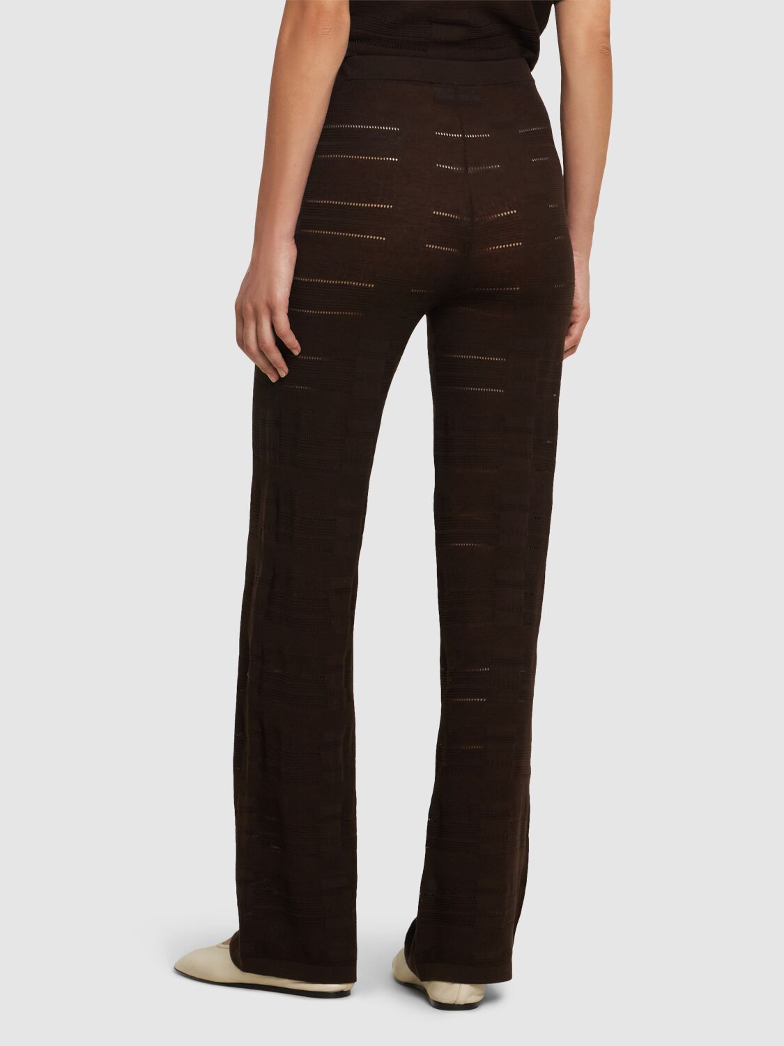 Shop Nagnata Seda Check Pants In Chocolate