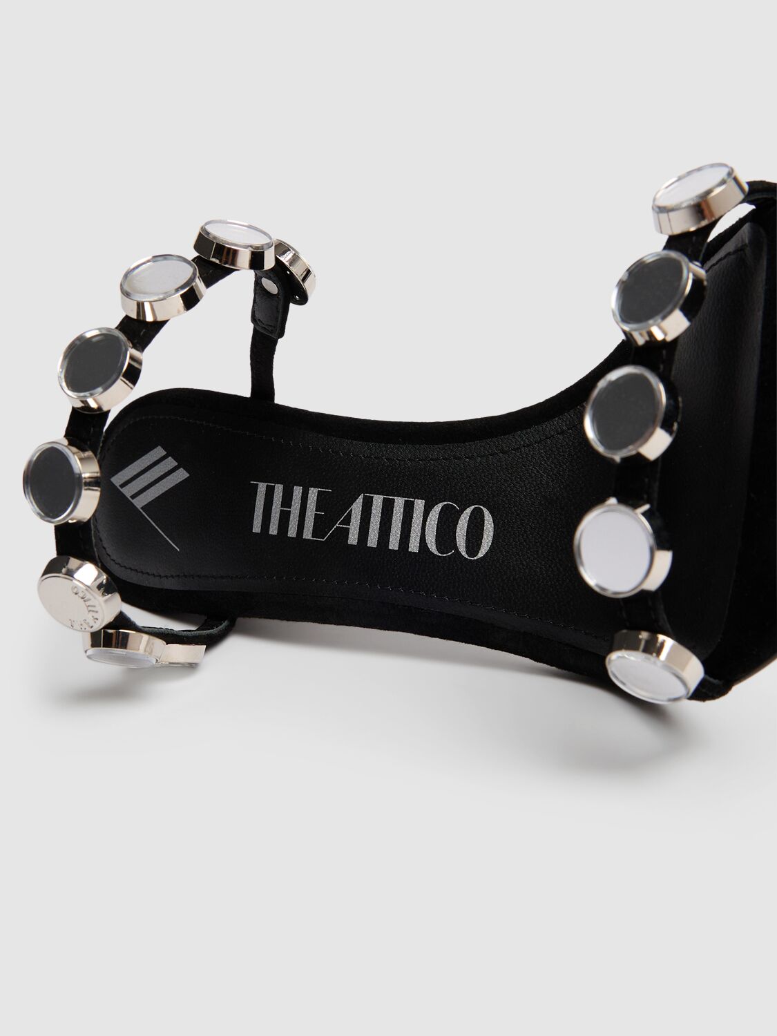 Shop Attico 105mm Venus Suede Sandals In 黑色