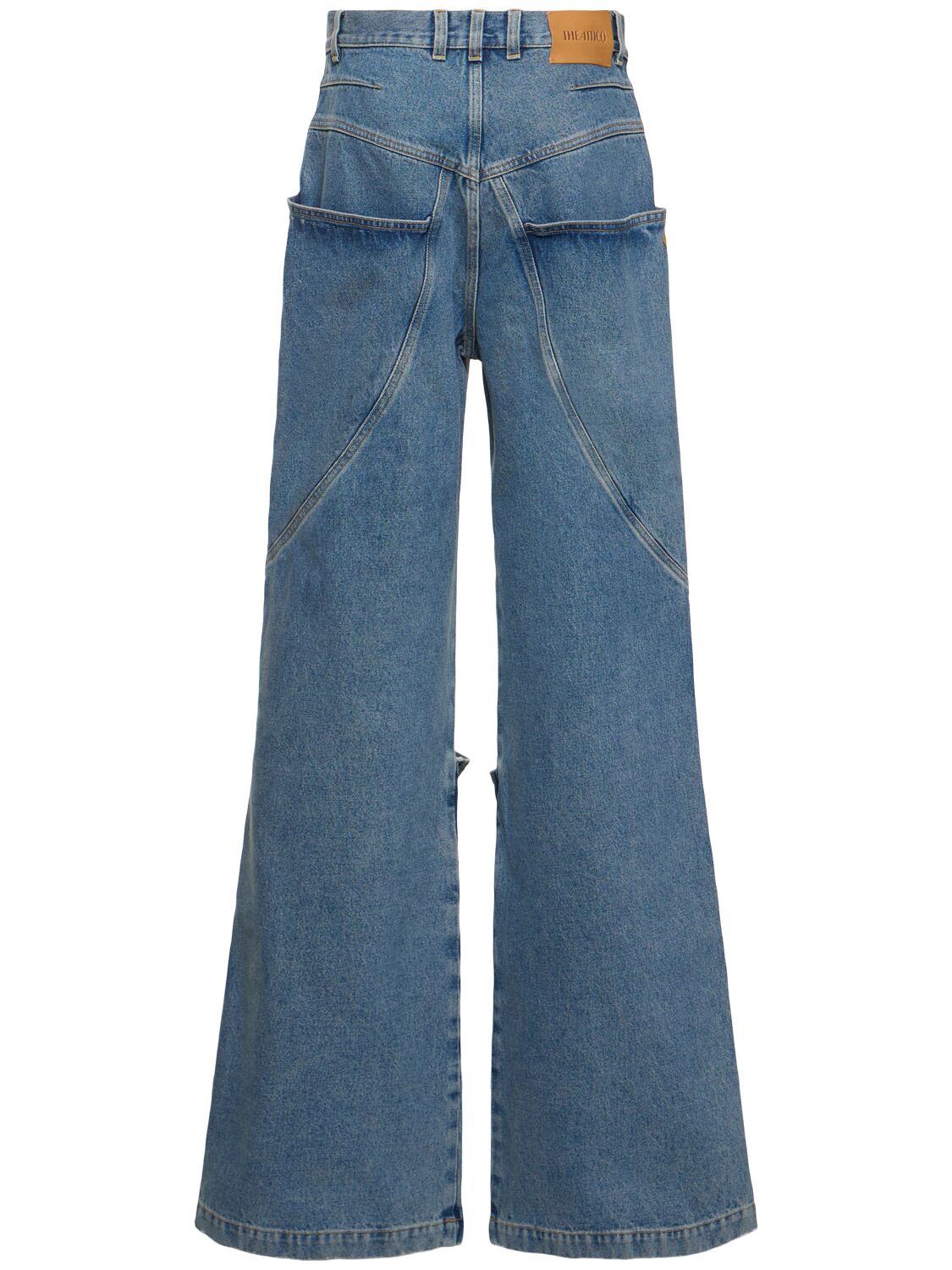 Shop Attico Mid Rise Baggy Jeans In 蓝色