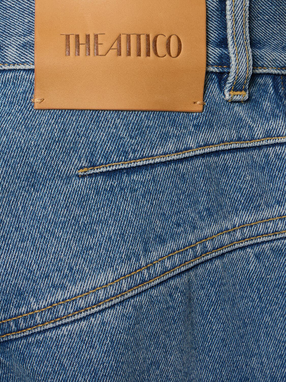 Shop Attico Mid Rise Baggy Jeans In 蓝色