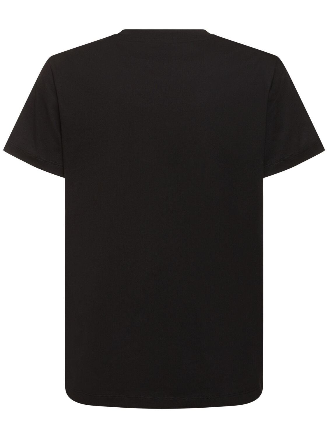 Shop Moncler Cotton T-shirt In Black