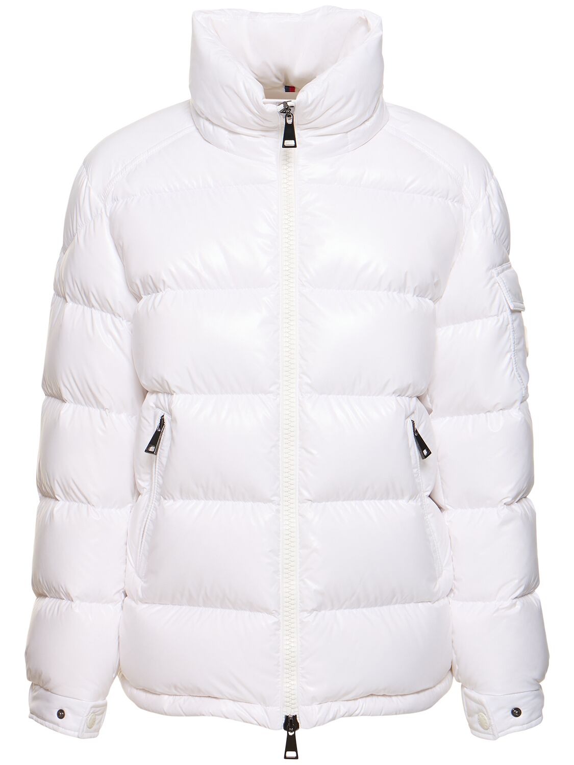 Shop Moncler Maire Nylon Laqué Down Jacket In Off-white