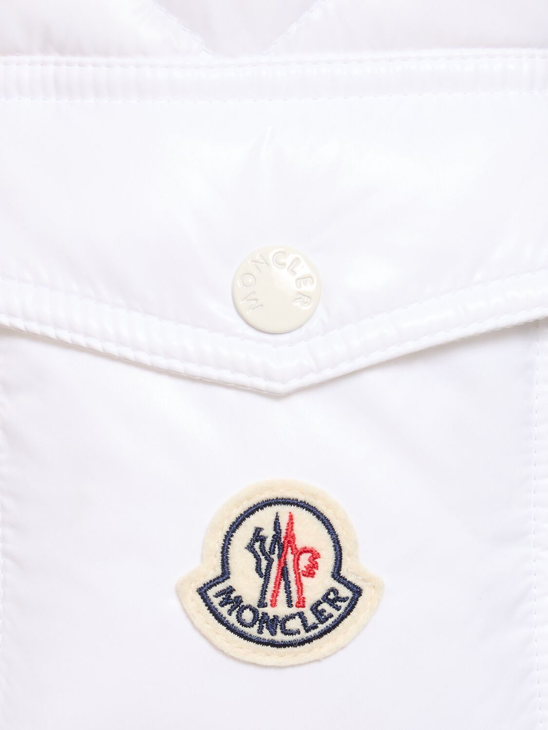 Shop Moncler Maire Nylon Laqué Down Jacket In Off-white