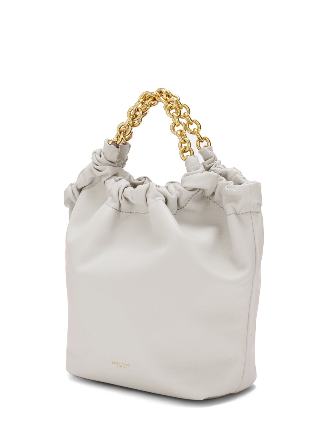 Shop Demellier Small Miami Smooth Leather Tote Bag In Off White