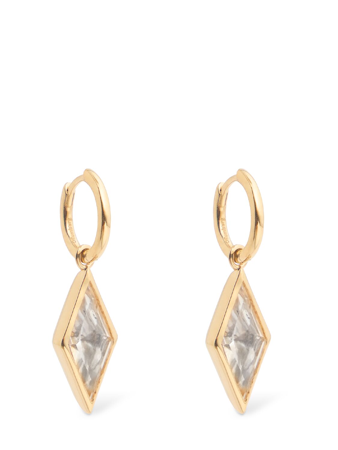Otiumberg Kite Quartz Drop Earrings In Gold