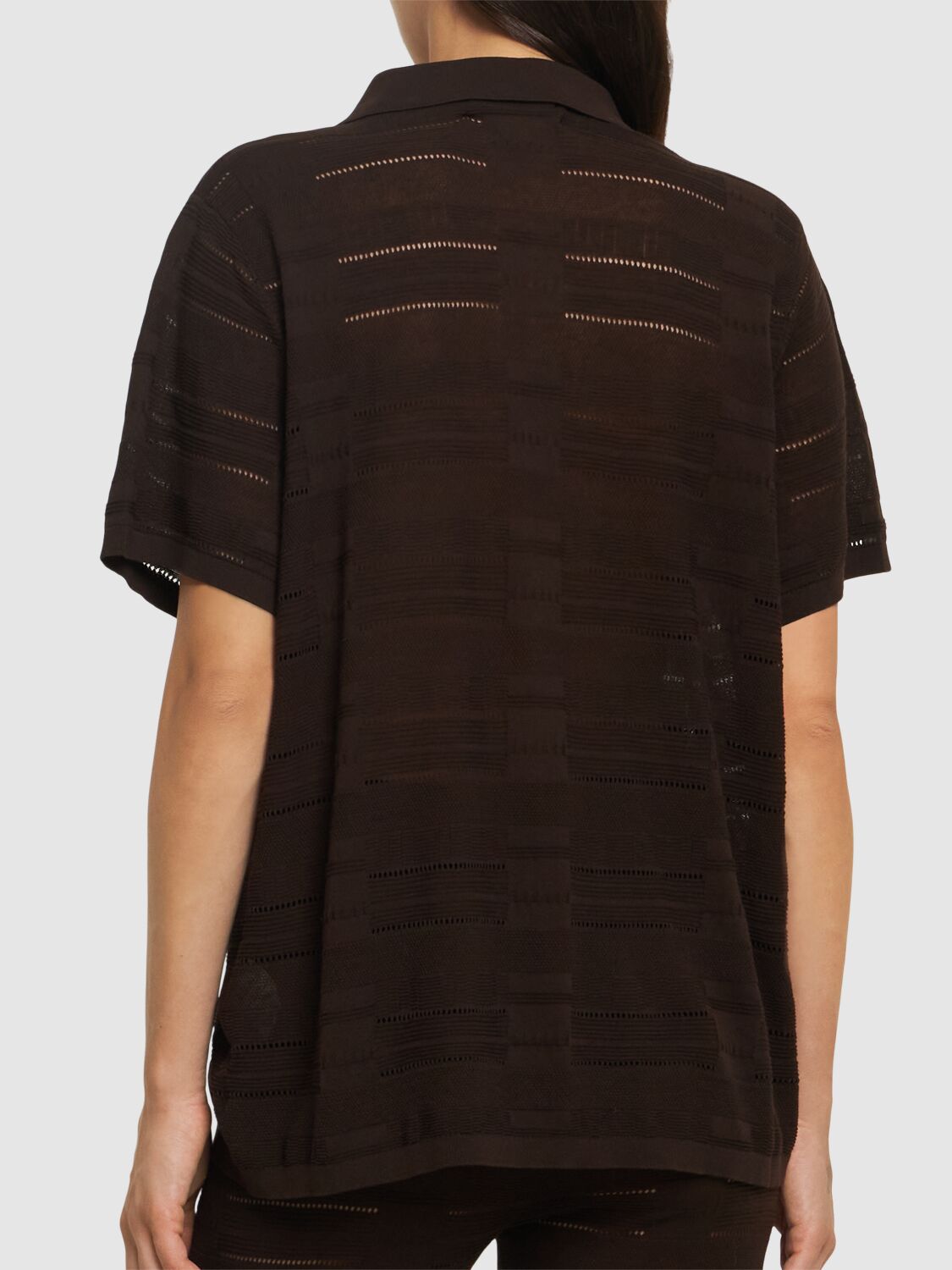 Shop Nagnata Seda Check Short Sleeve Shirt In Chocolate