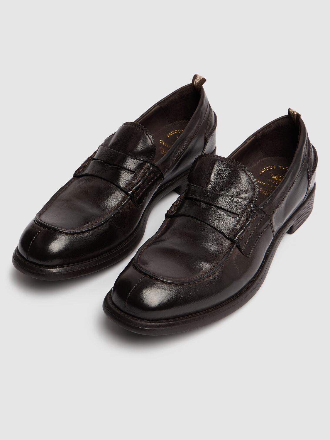 Shop Officine Creative Chronicle Leather Loafers In Ebony